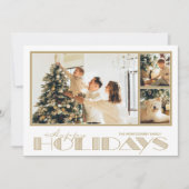 Cartes Pour Fêtes Annuelles Or Multiple Photo Joyeux (Devant)