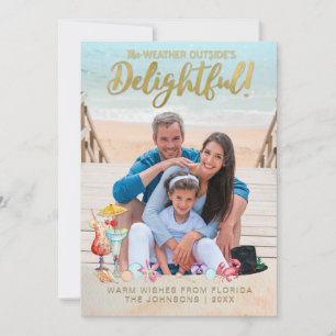 Cartes Pour Fêtes Annuelles Or #Tropical #Vacances Noël Floride Photo