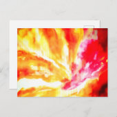 Cartes Pour Fêtes Annuelles Orange Beach Sunset Aquarelle (Devant / Derrière)