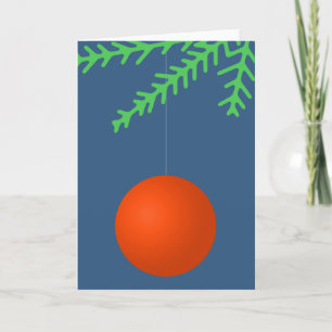 Cartes Pour Fêtes Annuelles Orange boule de Noël Orange