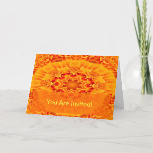 Cartes Pour Fêtes Annuelles Orange Marigold Mandala