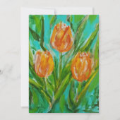 Cartes Pour Fêtes Annuelles Orange Tulips (Devant)