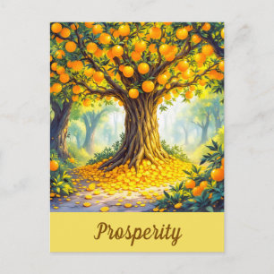 Cartes Pour Fêtes Annuelles Oranger de la nature Richesse Abondance Prospérité