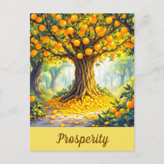 Cartes Pour Fêtes Annuelles Oranger de la nature Richesse Abondance Prospérité