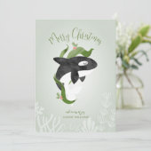 Cartes Pour Fêtes Annuelles Orca Christmas Flat Holiday Card (Debout devant)