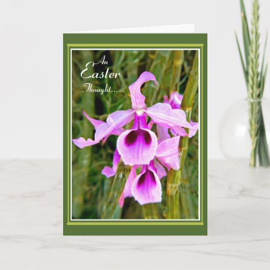 Cartes Pour Fêtes Annuelles Orchidée de Pâques (Devant)