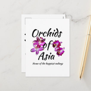 Cartes Pour Fêtes Annuelles Orchidées d'Asie