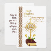 Cartes Pour Fêtes Annuelles Ordination Anniversary (Devant / Derrière)