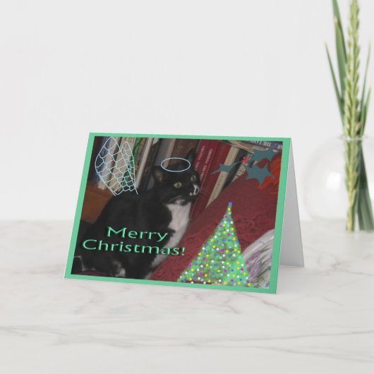 Cartes Pour Fêtes Annuelles Oreo le chat doux de merveille (Devant)