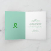 Cartes Pour Fêtes Annuelles Organ Transplant Christmas Green Ribbon Folded (Intérieur)