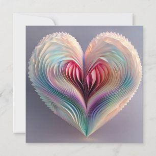 Cartes Pour Fêtes Annuelles Origami Heart