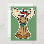 Cartes Pour Fêtes Annuelles orignal de noël (Devant / Derrière)