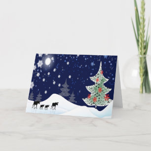 Cartes Pour Fêtes Annuelles Orignaux de Noël