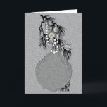 Cartes Pour Fêtes Annuelles Ornement 1 de napperon<br><div class="desc">Tous les argent et noir avec un contact de jaune. Vieux,  perdu art,  rené.</div>