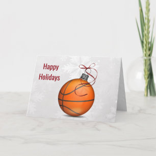 Cartes Pour Fêtes Annuelles ornement de balle de basket-ball Vœux de fêtes
