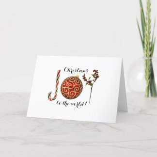 Cartes Pour Fêtes Annuelles Ornement de bonbon en forme de canne et de houx av