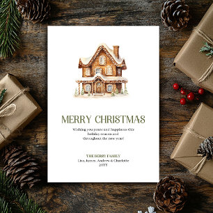 Cartes Pour Fêtes Annuelles Ornement de Noël de style élégant Neutre Vacances