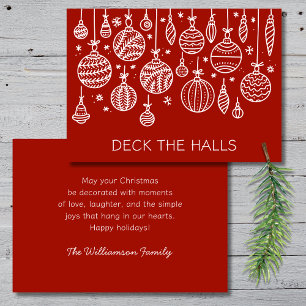 Cartes Pour Fêtes Annuelles Ornement de Noël Moderne