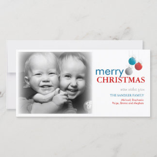 Cartes Pour Fêtes Annuelles Ornement de Noël moderne Salutation photo
