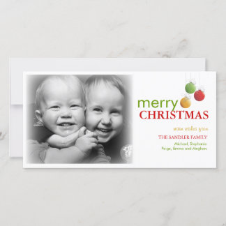 Cartes Pour Fêtes Annuelles Ornement de Noël moderne Salutation photo
