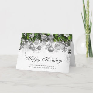 Cartes Pour Fêtes Annuelles Ornement de Noël Rétro Rustique Message de l'entre