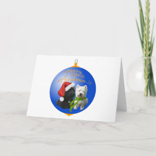 Cartes Pour Fêtes Annuelles Ornement de Noël Westie Scottie
