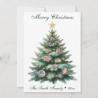 Cartes Pour Fêtes Annuelles Ornement de photo d'arbre de Noël