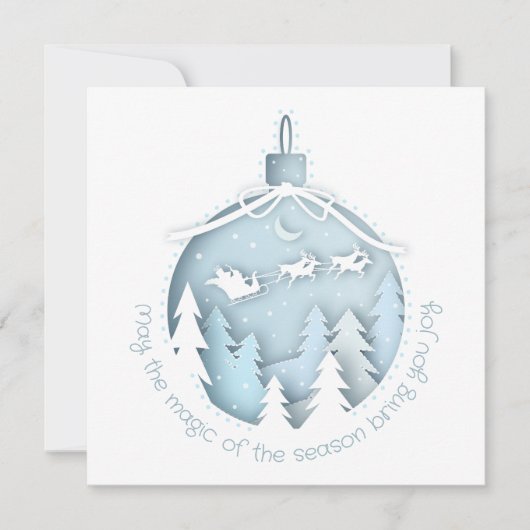 Cartes Pour Fêtes Annuelles Ornement en 3D en papier découpé (Devant)