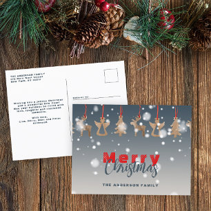 Cartes Pour Fêtes Annuelles Ornement en bois de ferme rustique pour les fêtes