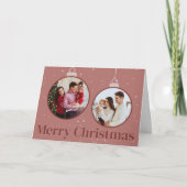 Cartes Pour Fêtes Annuelles Ornement moderne de Noël Rouge (Devant)