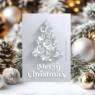 Cartes Pour Fêtes Annuelles Ornement moderne Noël Arbre Salutation