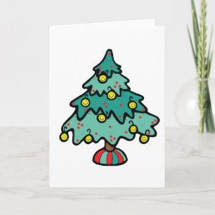 Cartes Pour Fêtes Annuelles ornements accrochés à un arbre de noël