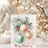 Cartes Pour Fêtes Annuelles Ornements Aquarelle