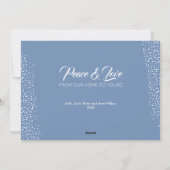 Cartes Pour Fêtes Annuelles Ornements bleus de Noël (Dos)