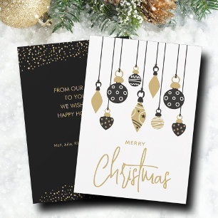 Cartes Pour Fêtes Annuelles Ornements Chic d'arbre de Noël