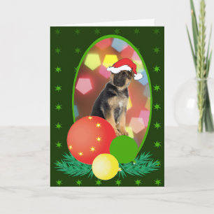 Cartes Pour Fêtes Annuelles Ornements de chiot allemand