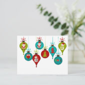 Cartes Pour Fêtes Annuelles Ornements de Noël (Debout devant)