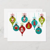 Cartes Pour Fêtes Annuelles Ornements de Noël (Devant / Derrière)