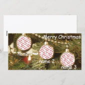 Cartes Pour Fêtes Annuelles Ornements de Noël (Ajouter 3 photos) (Devant / Derrière)