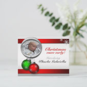 Cartes Pour Fêtes Annuelles Ornements de Noël Annonces de naissance (Debout devant)
