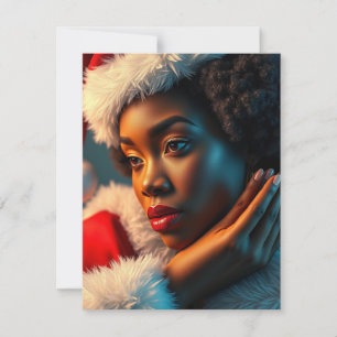 Cartes Pour Fêtes Annuelles Ornements de Noël Arbre de Noël Melanin Femme Noir