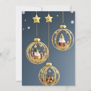 Cartes Pour Fêtes Annuelles Ornements de Noël élégants