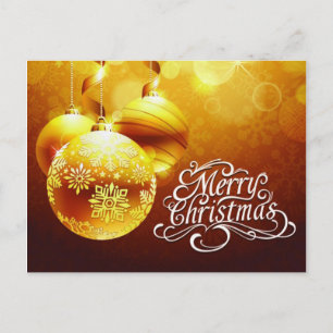 Cartes Pour Fêtes Annuelles Ornements de Noël en or et blanc