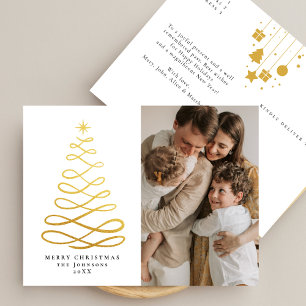 Cartes Pour Fêtes Annuelles Ornements de Noël en or scandinave moderne pour ar