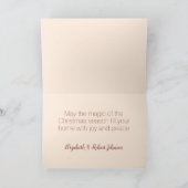 Cartes Pour Fêtes Annuelles Ornements de Noël roses (Intérieur)