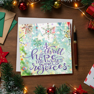 Cartes Pour Fêtes Annuelles Ornements de Noël Thrill of Hope Inspirivité
