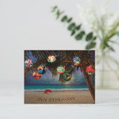 Cartes Pour Fêtes Annuelles Ornements de Noël tropicaux (Debout devant)