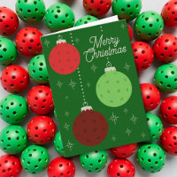 Ornements de Pickleball rouges et verts de texte p