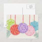 Cartes Pour Fêtes Annuelles Ornements de vacances (Devant / Derrière)