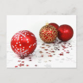 Cartes Pour Fêtes Annuelles Ornements d'or, Ornements rouges, Noël, Parties sc (Devant)